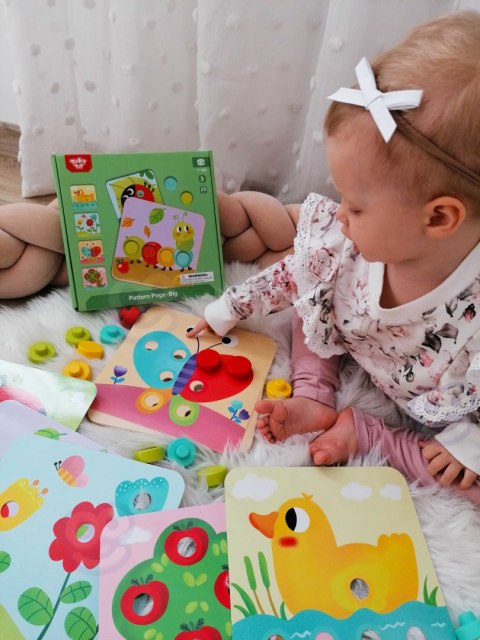 Tooky Toy TOOKY TOY Układanka Klocki dla Dzieci Zwierzęta Dopasuj Nauka Kształtów Kolorów + Plansze