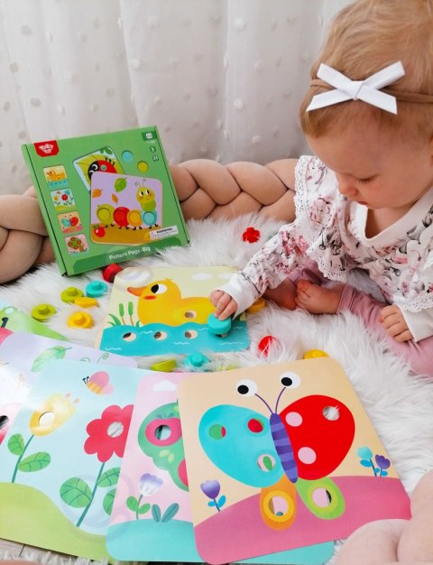 Tooky Toy TOOKY TOY Układanka Klocki dla Dzieci Zwierzęta Dopasuj Nauka Kształtów Kolorów + Plansze