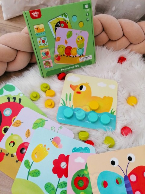 Tooky Toy TOOKY TOY Układanka Klocki dla Dzieci Zwierzęta Dopasuj Nauka Kształtów Kolorów + Plansze