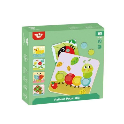 Tooky Toy TOOKY TOY Układanka Klocki dla Dzieci Zwierzęta Dopasuj Nauka Kształtów Kolorów + Plansze