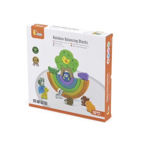 Viga Toys VIGA Drewniana Tęcza Układanka Klocki Kreatywne Montessori