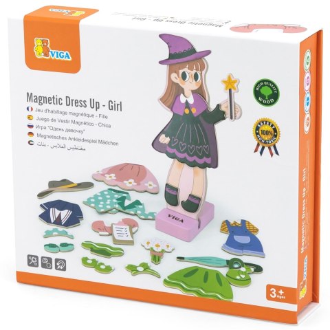 Viga Toys VIGA Drewniana Układanka Magnetyczna Ubieranka Edukacyjna