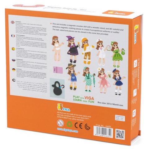 Viga Toys VIGA Drewniana Układanka Magnetyczna Ubieranka Edukacyjna
