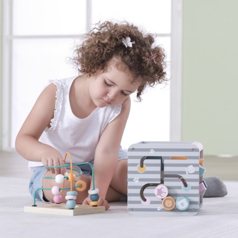 Viga Toys VIGA PolarB Activity Box Drewniane Edukacyjne Centrum Gier 5w1 kostka
