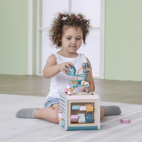 Viga Toys VIGA PolarB Activity Box Drewniane Edukacyjne Centrum Gier 5w1 kostka
