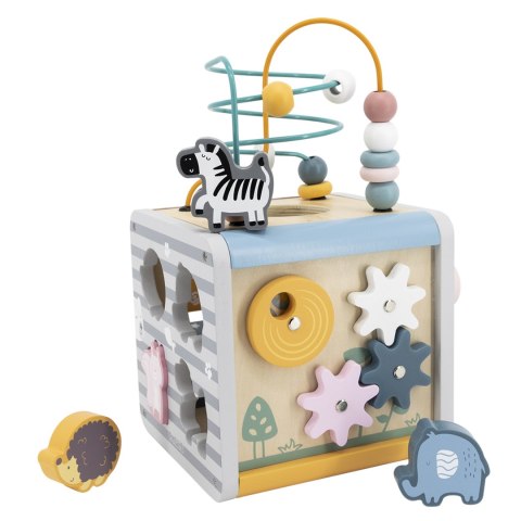 Viga Toys VIGA PolarB Activity Box Drewniane Edukacyjne Centrum Gier 5w1 kostka