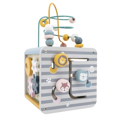 Viga Toys VIGA PolarB Activity Box Drewniane Edukacyjne Centrum Gier 5w1 kostka