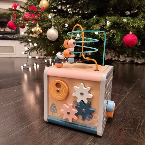 Viga Toys VIGA PolarB Activity Box Drewniane Edukacyjne Centrum Gier 5w1 kostka