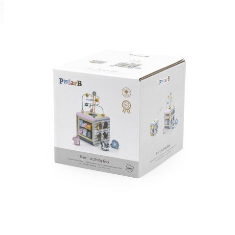 Viga Toys VIGA PolarB Activity Box Drewniane Edukacyjne Centrum Gier 5w1 kostka
