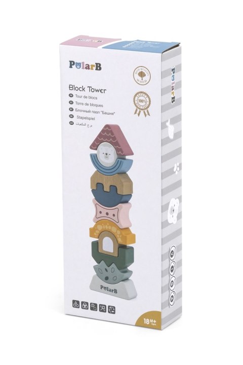 Viga Toys VIGA PolarB Drewniana Układanka Balansująca Wieża