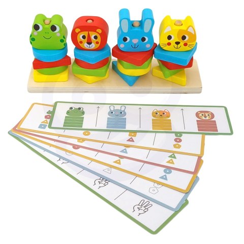 Woopie Let's Go Green WOOPIE GREEN Układanka Montessori Piramidka Zwierzątka 27 el. FSC Woopie Let's Go Green WOOPIE GREEN Układanka Montessori Piramidka Zwierzątka 27 el. FSC