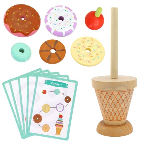 Woopie WOOPIE GREEN Drewniane Lody Układanka Montessori Cukiernia 12 el. FSC Woopie WOOPIE GREEN Drewniane Lody Układanka Montessori Cukiernia 12 el. FSC