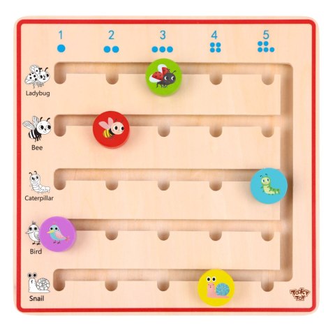 Tooky Toy TOOKY TOY Drewniana Gra Nauka Liczenia Zwierzątka