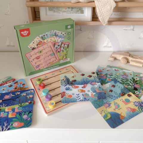Tooky Toy TOOKY TOY Drewniana Gra Nauka Liczenia Zwierzątka