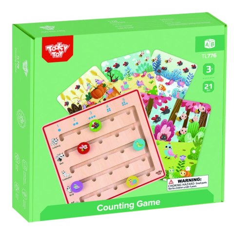 Tooky Toy TOOKY TOY Drewniana Gra Nauka Liczenia Zwierzątka