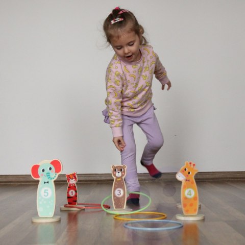 Tooky Toy TOOKY TOY Drewniana Gra Zręcznościowa Rzut do Celu Zwierzątka 15 el. Tooky Toy TOOKY TOY Drewniana Gra Zręcznościowa Rzut do Celu Zwierzątka 15 el.