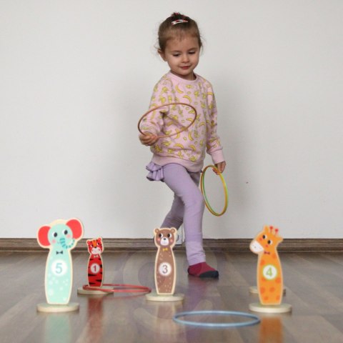 Tooky Toy TOOKY TOY Drewniana Gra Zręcznościowa Rzut do Celu Zwierzątka 15 el. Tooky Toy TOOKY TOY Drewniana Gra Zręcznościowa Rzut do Celu Zwierzątka 15 el.