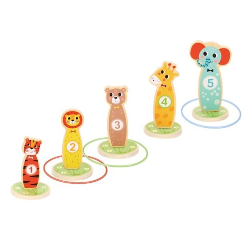 Tooky Toy TOOKY TOY Drewniana Gra Zręcznościowa Rzut do Celu Zwierzątka 15 el. Tooky Toy TOOKY TOY Drewniana Gra Zręcznościowa Rzut do Celu Zwierzątka 15 el.