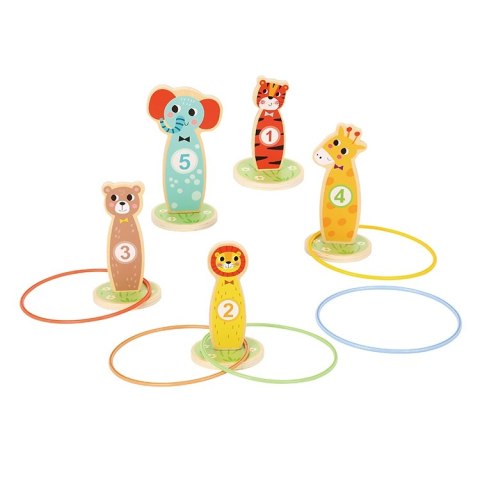 Tooky Toy TOOKY TOY Drewniana Gra Zręcznościowa Rzut do Celu Zwierzątka 15 el. Tooky Toy TOOKY TOY Drewniana Gra Zręcznościowa Rzut do Celu Zwierzątka 15 el.