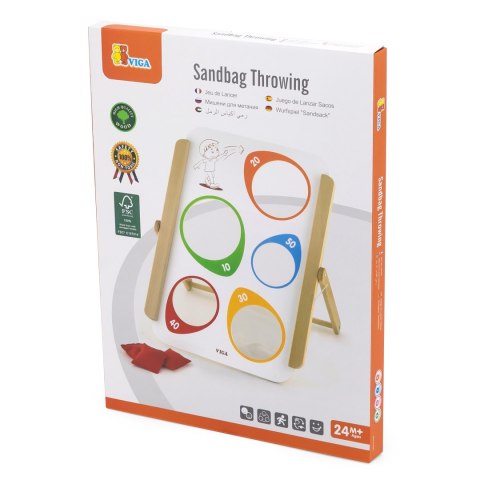 Viga Toys VIGA Drewniana Gra Zręcznościowa Rzut Do Celu Certyfikat FSC