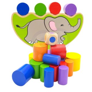 Viga Toys VIGA Drewniana układanka Balansujący Słoń Montessori