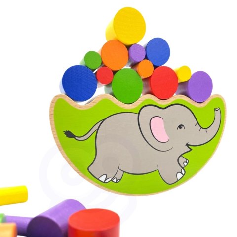 Viga Toys VIGA Drewniana układanka Balansujący Słoń Montessori