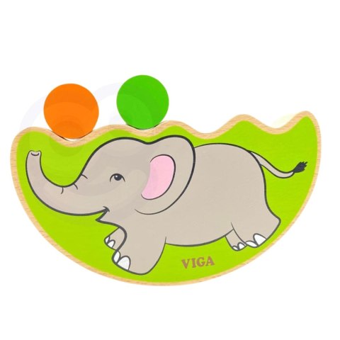 Viga Toys VIGA Drewniana układanka Balansujący Słoń Montessori
