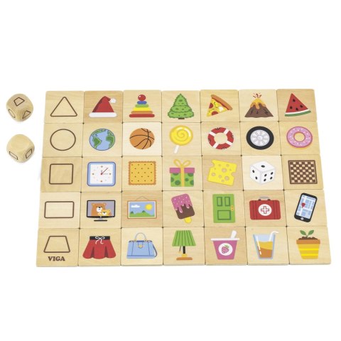 Viga Toys VIGA Gra Edukacyjna Drewniana Układanka Dopasuj Kształty 37 el.