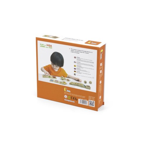 Viga Toys VIGA Gra Edukacyjna Drewniana Układanka Dopasuj Kształty 37 el.