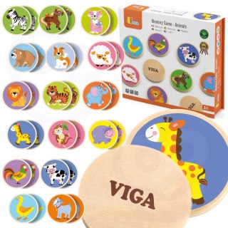 Viga Toys VIGA Gra Zapamiętywanie Memory Zwierzątka