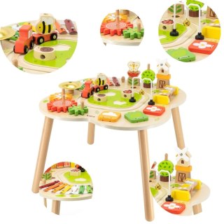 Viga Toys VIGA PolarB Stół Stolik Edukacyjny Aktywności Piramidka Cymbałki Sensoryka Montessori