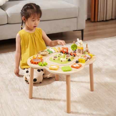 Viga Toys VIGA PolarB Stół Stolik Edukacyjny Aktywności Piramidka Cymbałki Sensoryka Montessori