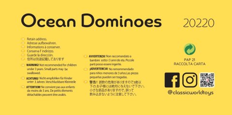 Classic World CLASSIC WORLD Drewniane Domino Tor Logiczny Przeszkód Układanka Montessori 100 el.