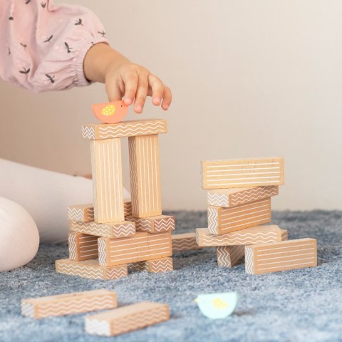 Classic World CLASSIC WORLD Gra Edukacyjna Układanie Klocków Ptaków 23 el.