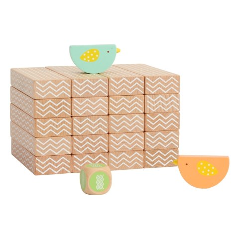 Classic World CLASSIC WORLD Gra Edukacyjna Układanie Klocków Ptaków 23 el.