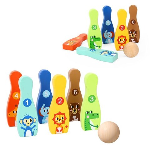TOOKY TOY Drewniane Kręgle dla Dzieci 6 szt. + Piłka TOOKY TOY Drewniane Kręgle dla Dzieci 6 szt. + Piłka