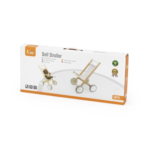 Viga Toys VIGA Drewniany Wózek Dla Lalek Spacerówka