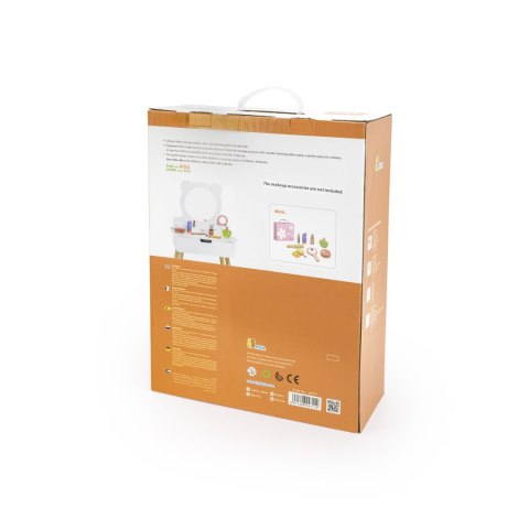 Viga Toys VIGA Duża Toaletka Drewniana Biała z Lustrem i Krzesełkiem