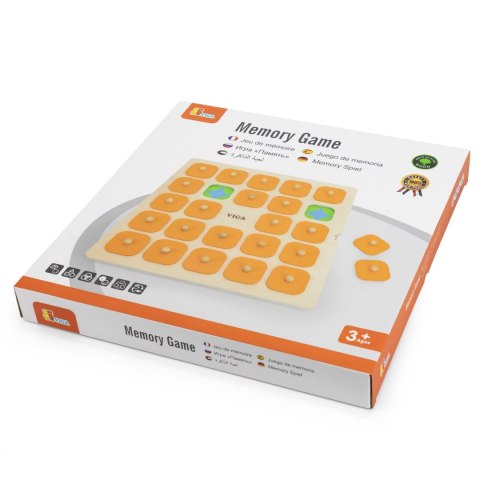 Viga Toys VIGA Gra Pamięciowa Memory Zgadnij Obrazki 10 Kart Montessori Duża