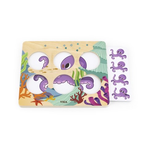 Viga Toys VIGA Gra Porównaj Znajdź Różnice Zwierzęta Morskie