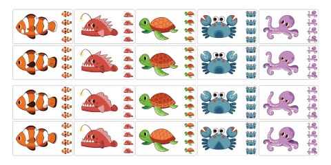Viga Toys VIGA Gra Porównaj Znajdź Różnice Zwierzęta Morskie
