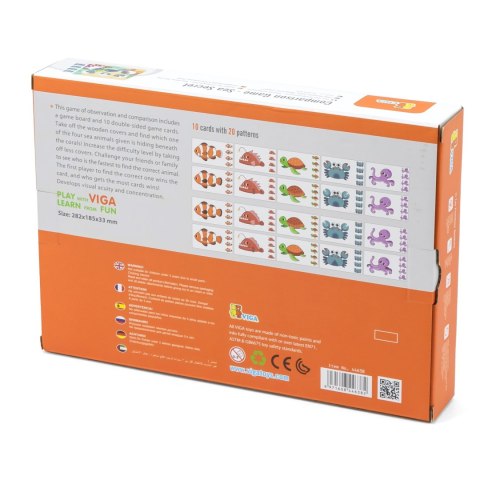 Viga Toys VIGA Gra Porównaj Znajdź Różnice Zwierzęta Morskie