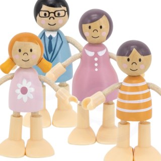 Viga Toys VIGA PolarB Drewniane Lalki Rodzina Lalek Zestaw Figurki
