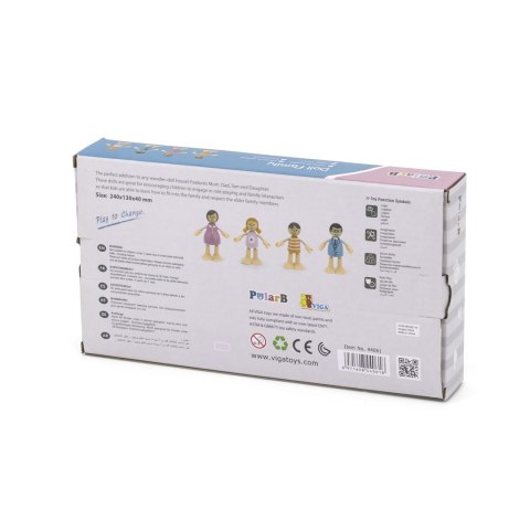 Viga Toys VIGA PolarB Drewniane Lalki Rodzina Lalek Zestaw Figurki