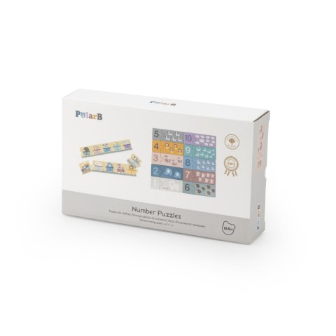 Viga Toys VIGA PolarB Drewniane Puzzle Numeryczne Cyferki Montessori