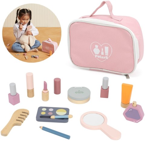 Viga Toys VIGA PolarB Drewniany Zestaw do Makijażu Kosmetyczka Torba