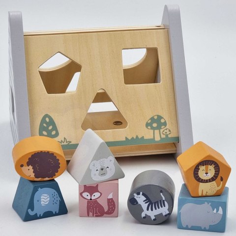 Viga Toys VIGA PolarB Drewniany sorter z klockami piramida Układanka