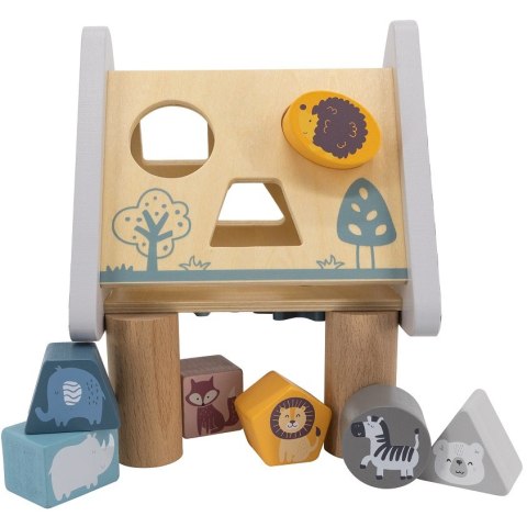 Viga Toys VIGA PolarB Drewniany sorter z klockami piramida Układanka