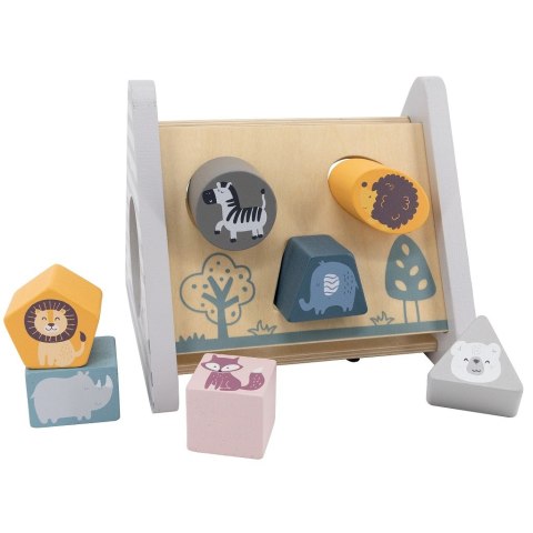 Viga Toys VIGA PolarB Drewniany sorter z klockami piramida Układanka