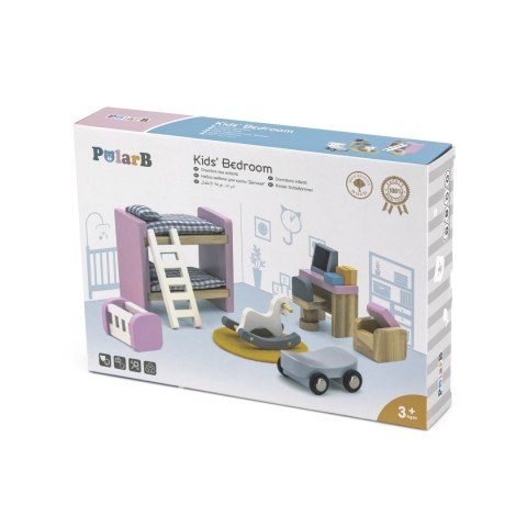Viga Toys VIGA PolarB Zestaw Mebelków do Domku dla Lalek Pokój Dziecięcy